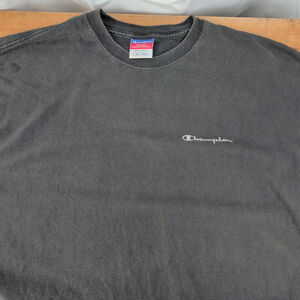 Men's Vintage Black Champion Faded T-Shirt XL